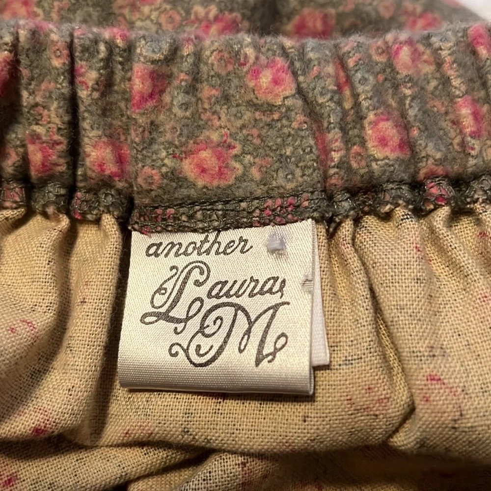 Laura Me Cotton Blend Tiered Midi Floral Print Elastic Waist Skirt with Tie Belt - Picture 11 of 16